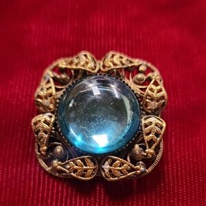 Vintage Antique Czech Glass  Brooch